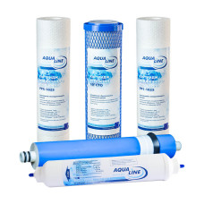 Комплект картриджів для Aqualine-RO-5 + мембрана