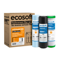 Покращений комплект картриджів Ecosoft 1-2-3 зворотного осмосу CHV3ECOAGR