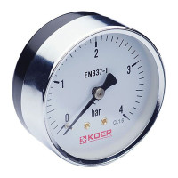 Манометр аксіальний KOER KM.611A D=63мм (0-4 bar)