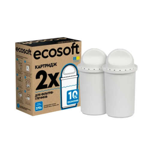 Комплект покращених картриджів ECOSOFT для фільтрів-глечиків 2 шт.