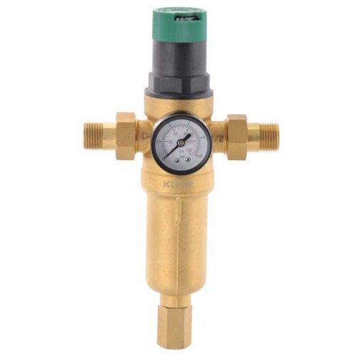 Фільтр KOER KR.1249 1/2" промивний з редуктором та манометром